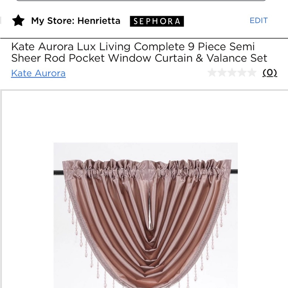 Curtains and Valances Set